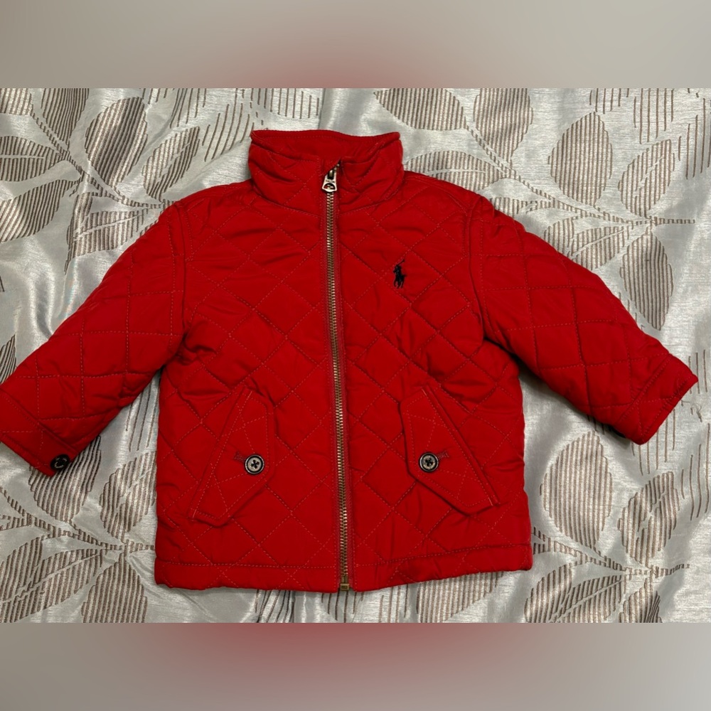 Polo By Ralph Lauren Red
Quilted  Jacket Toddler Size 12 months